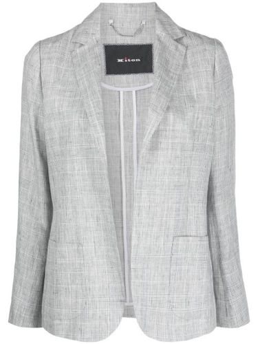 Blazer en lin à carreaux - Kiton - Modalova