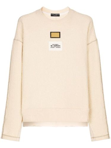 Pull à patch logo - Dolce & Gabbana - Modalova