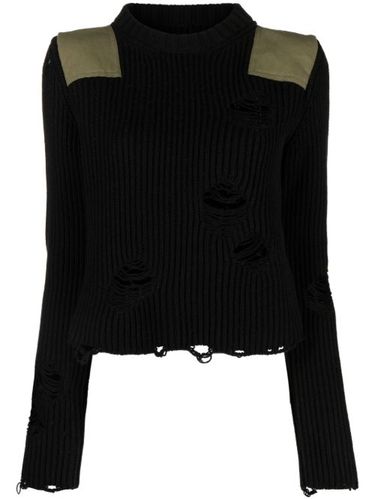 Pull nervuré à effet usé - MM6 Maison Margiela - Modalova