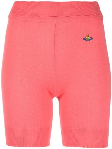 Short en maille nervurée à logo brodé - Vivienne Westwood - Modalova