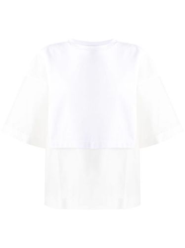 T-shirt en coton à empiècements - Fabiana Filippi - Modalova