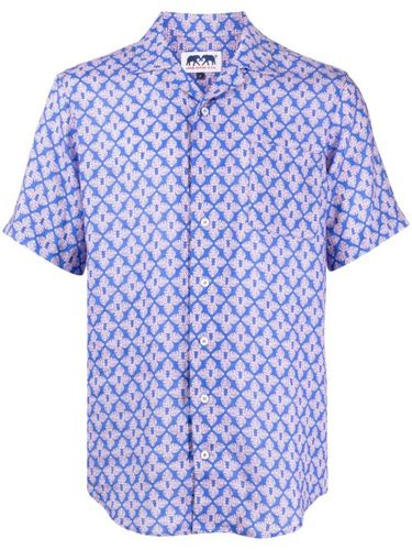 Chemise en lin à imprimé graphique - LOVE BRAND & Co. - Modalova