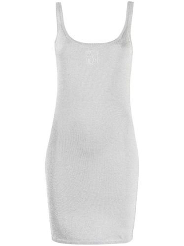 Robe courte en maille fine à logo embossé - Alexander Wang - Modalova