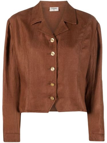 Blazer en lin à boutons CC (années 1980) - CHANEL Pre-Owned - Modalova
