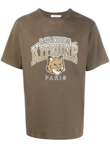 T-shirt en coton à logo imprimé - Maison Kitsuné - Modalova
