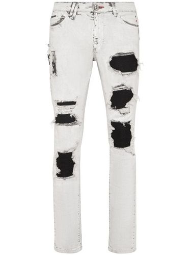 Jean skinny à effet délavé - Philipp Plein - Modalova