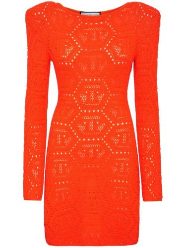 Robe courte à intarsia monogrammé - Philipp Plein - Modalova