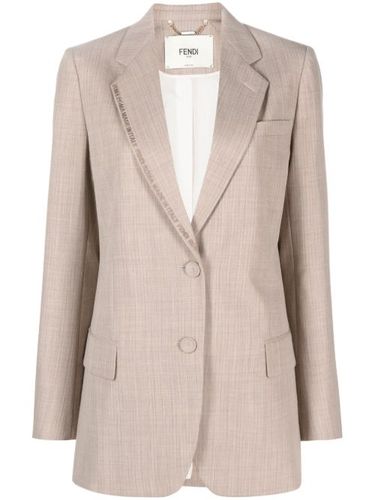 Blazer à logo brodé - FENDI - Modalova