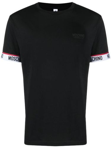 T-shirt en coton à bande logo - Moschino - Modalova