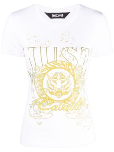 T-shirt en coton à imprimé tigre - Just Cavalli - Modalova