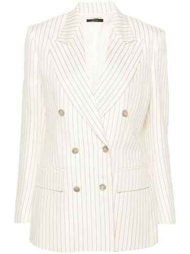 Blazer rayé à boutonnière croisée - TOM FORD - Modalova