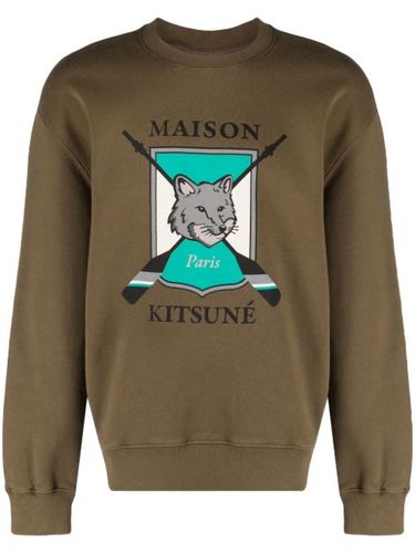 Sweat en coton à logo imprimé - Maison Kitsuné - Modalova