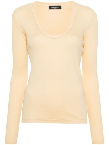 T-shirt à bord orné de perles - Fabiana Filippi - Modalova