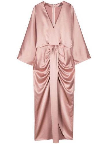 Kiton robe en satin à col v - Rose - Kiton - Modalova
