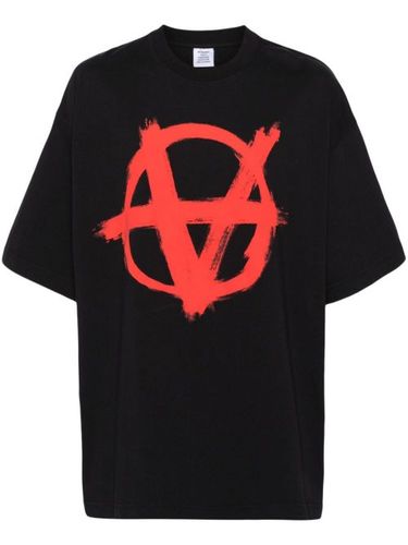 T-shirt Reverse Anarchy en coton - VETEMENTS - Modalova