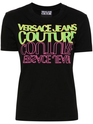T-shirt en coton à logo imprimé - Versace Jeans Couture - Modalova
