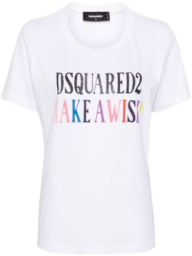 T-shirt en coton à slogan imprimé - DSQUARED2 - Modalova