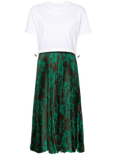 Robe longue plissée à fleurs - sacai - Modalova