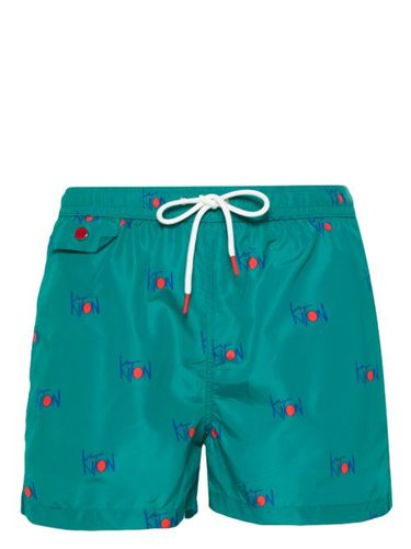 Short de bain à logo imprimé - Kiton - Modalova