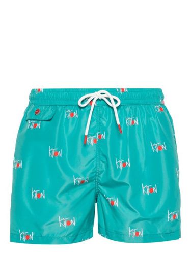 Short de bain à logo imprimé - Kiton - Modalova