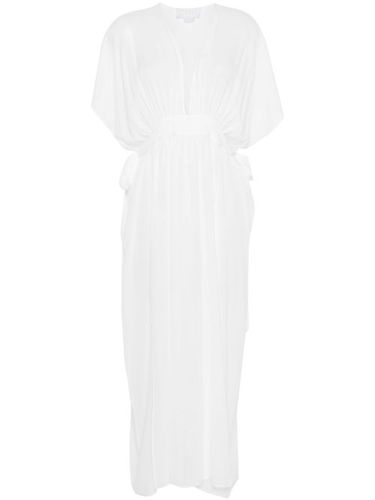 Robe longue ceinturée en soie - Genny - Modalova