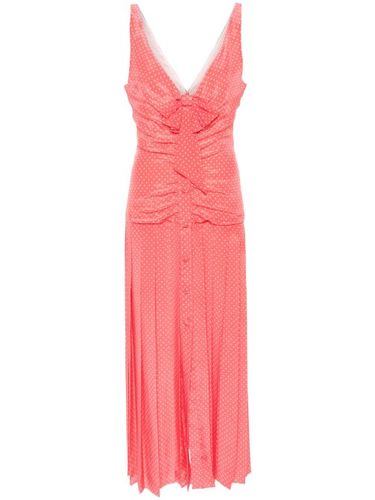 Robe mi-longue en soie à pois - Alessandra Rich - Modalova