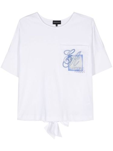 T-shirt en coton à logo imprimé - Emporio Armani - Modalova