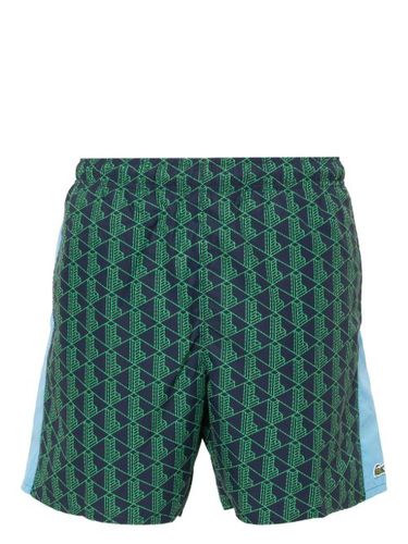 Short de bain à motif monogrammé - Lacoste - Modalova