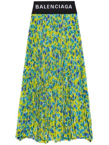 Jupe mi-longue plissée à fleurs - Balenciaga - Modalova