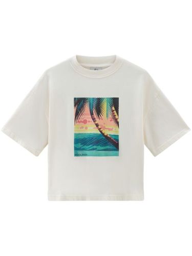 T-shirt en coton à imprimé graphique - Woolrich - Modalova