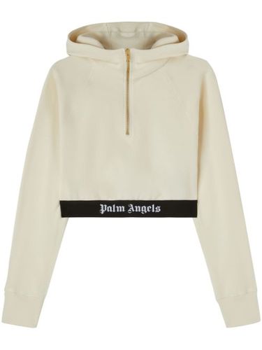 Hoodie crop à bande logo - Palm Angels - Modalova