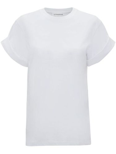 T-shirt en coton biologique à col rond - Victoria Beckham - Modalova