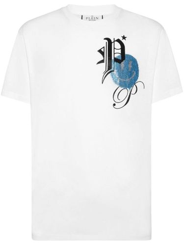 T-shirt en coton à logo strassé - Philipp Plein - Modalova