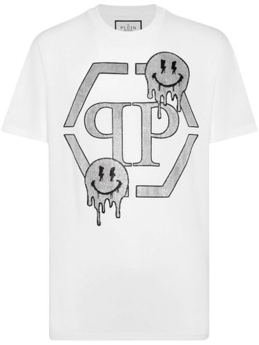 T-shirt en coton à logo strassé - Philipp Plein - Modalova