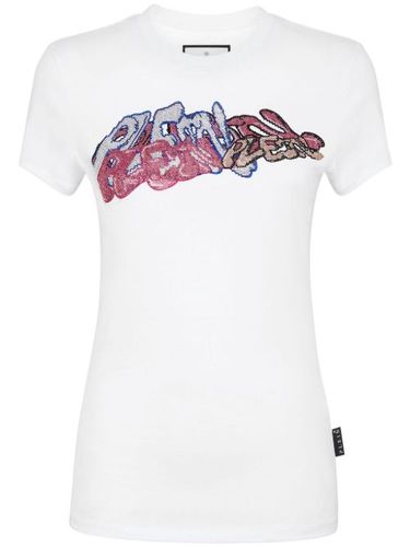 T-shirt à logo graffiti orné de cristaux - Philipp Plein - Modalova