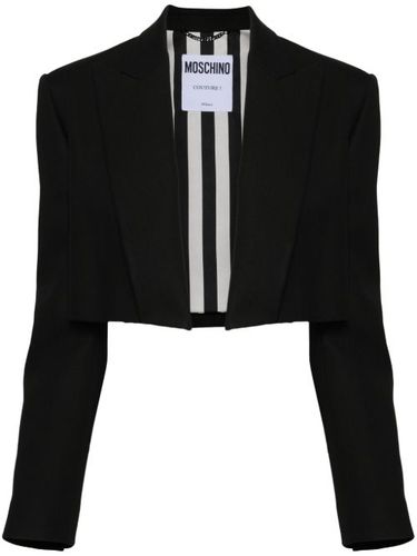 Blazer crop à design ouvert - Moschino - Modalova
