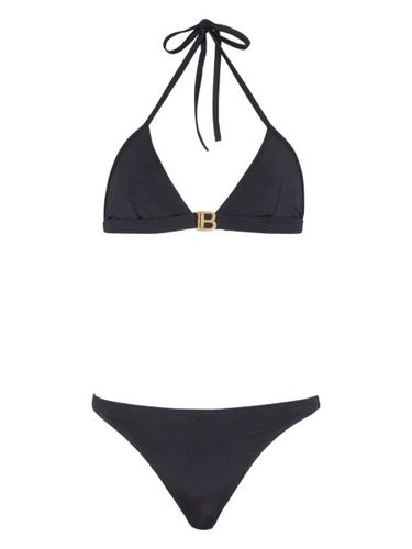 Bikini triangle à logo imprimé - Balmain - Modalova