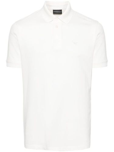 Polo en piqué à logo brodé - Emporio Armani - Modalova