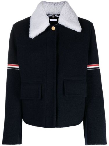 Veste à col en peau lainée - Thom Browne - Modalova