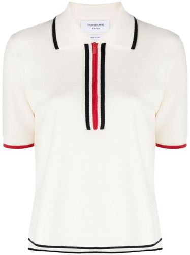 Polo en laine vierge à design nervuré - Thom Browne - Modalova