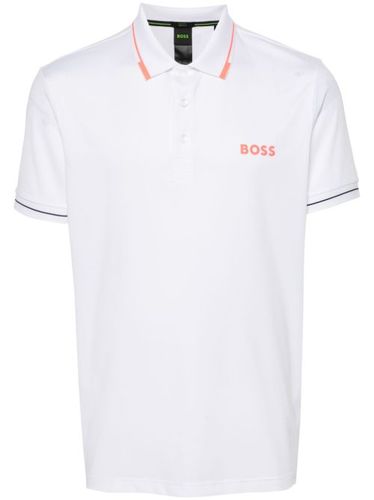 BOSS polo à logo imprimé - Blanc - BOSS - Modalova