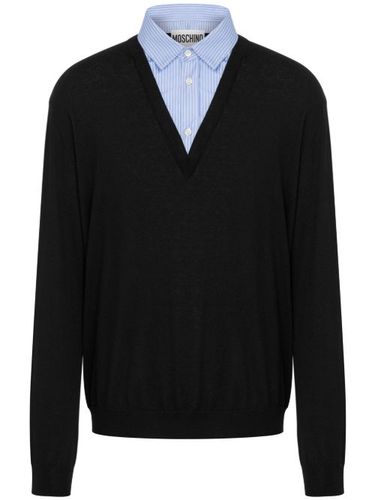 Pull superposé à logo imprimé - Moschino - Modalova