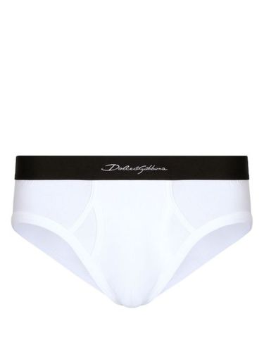 Slip taille basse à taille logo - Dolce & Gabbana - Modalova