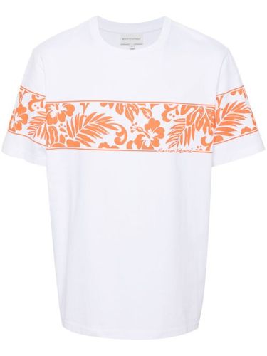 T-shirt en coton à imprimé floral - Maison Kitsuné - Modalova