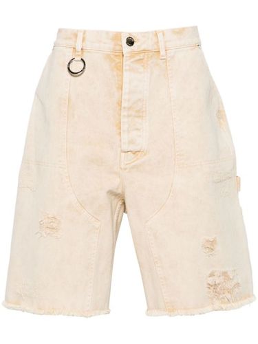 Short en jean Friche à effet usé - Études Studio - Modalova