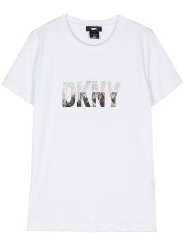 T-shirt à logo strassé - DKNY - Modalova