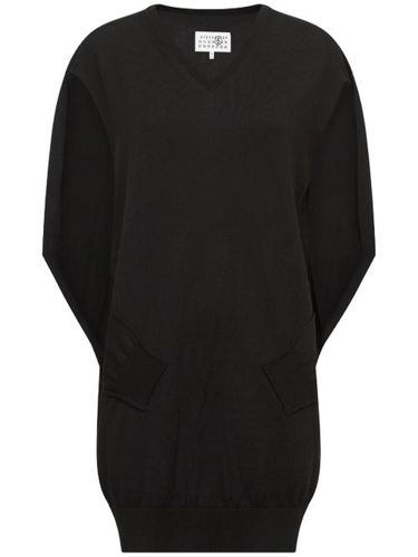 Robe courte à col v - MM6 Maison Margiela - Modalova