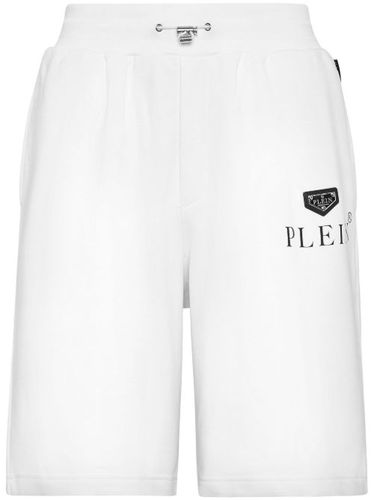 Short en coton mélangé à plaque logo - Philipp Plein - Modalova