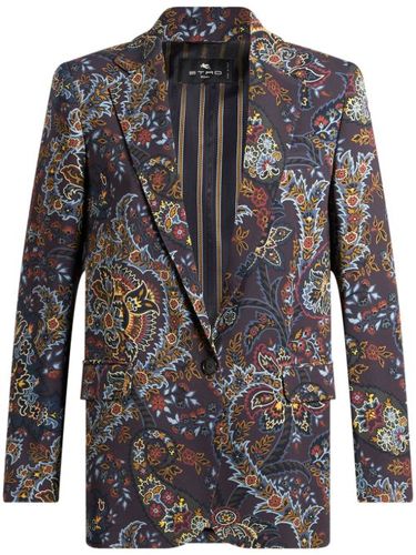 Blazer boutonné à imprimé cachemire - ETRO - Modalova