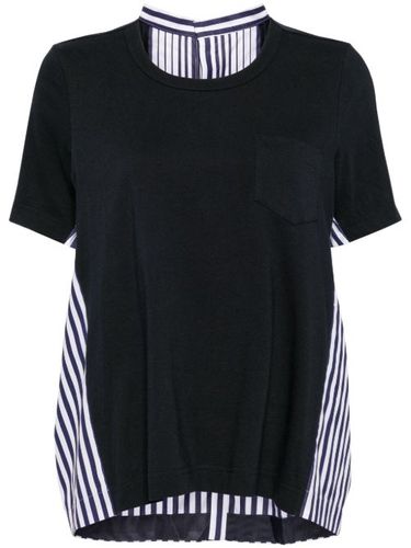 T-shirt en coton à empiècements - sacai - Modalova